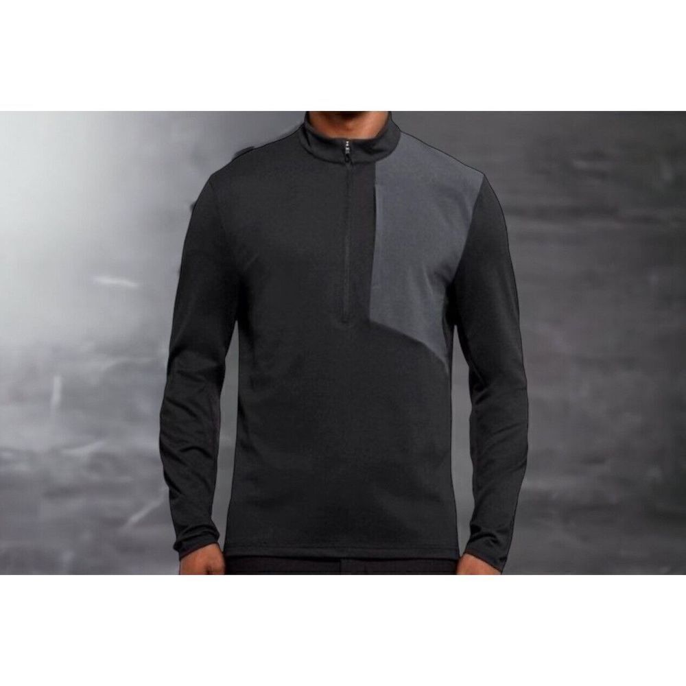 Lululemon Men's Division 1/2 Zip Pullover Two tone Gray Size XL Stretch Exellen